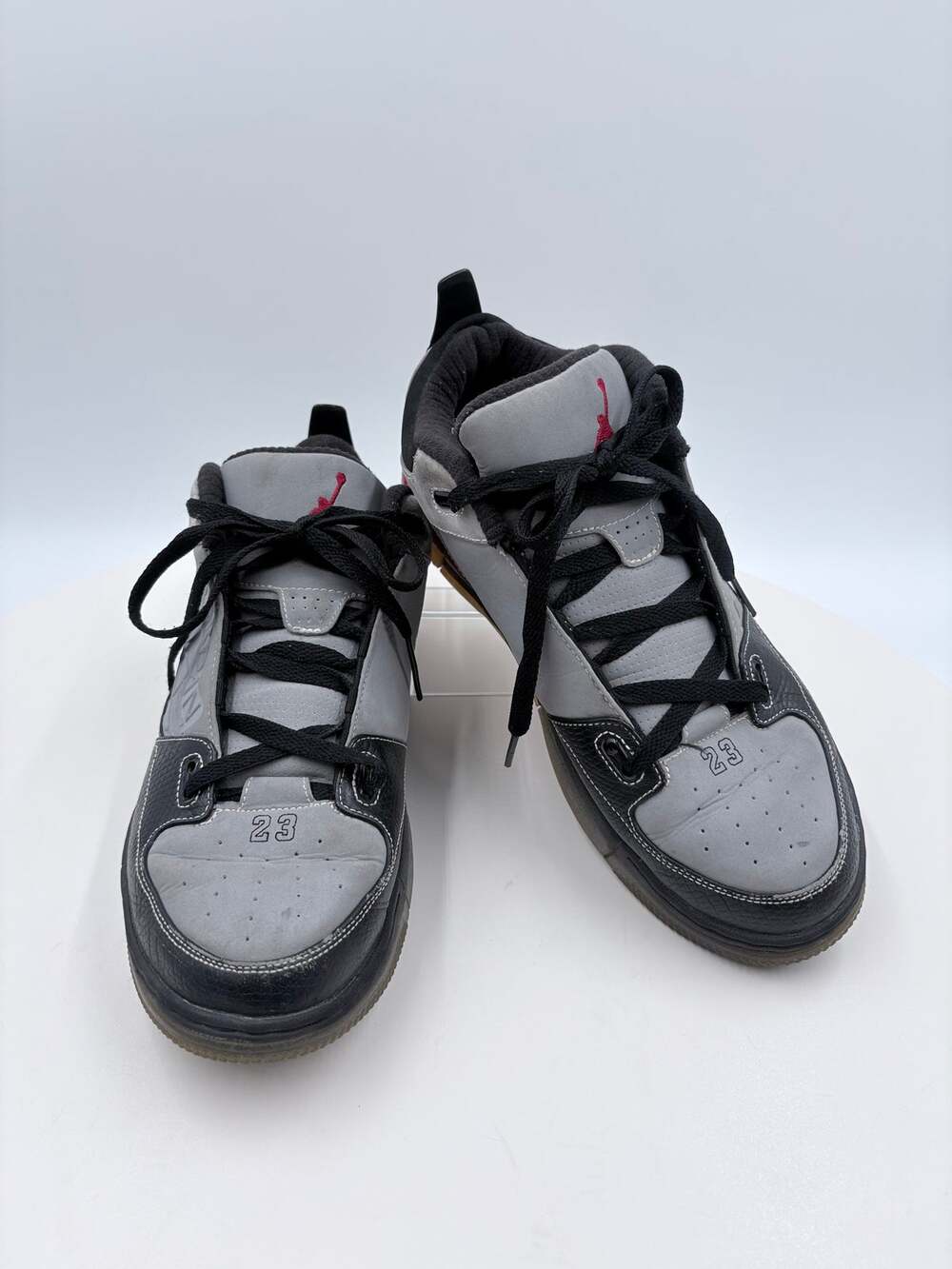 Nike Air Jordan #23 Style 343065-063 Leather Basketball Shoes Gray Black